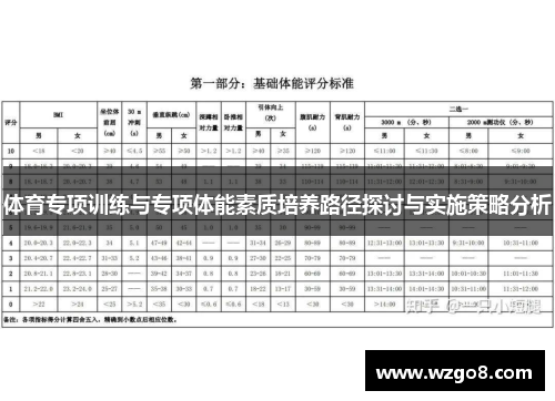 体育专项训练与专项体能素质培养路径探讨与实施策略分析